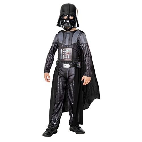 Rubie's 3014807-8 Darth Vader Kenobi Deluxe Kinderkostüm, Jungen, wie abgebildet, L, Schwarz von Rubie's