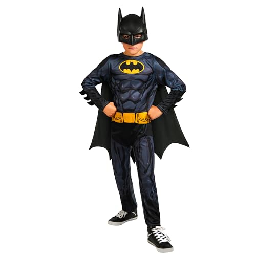 Rubie's 3014995-6000 Batman Kinderkostüm, Alter 5-6 Jahre, Jungen, Mehrfarbig Halloween von Rubie's