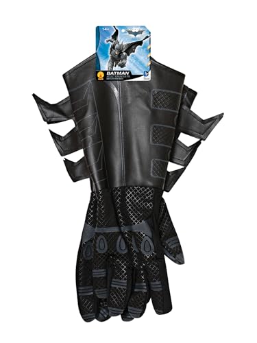 Rubie's 30738 Offizielles Batman Handschuhe für Erwachsenen-Kostüm, Einheitsgröße, Schwarz Halloween von Rubie's