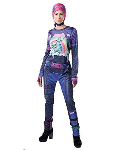 Rubie's Rubie's Offizielles Fortnite Brite Bomber-Kostüm, Erwachsene Damen Größe 42-44, Gaming Skin von Rubie's