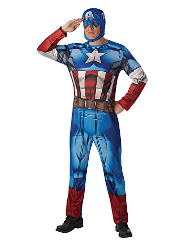 Rubie's 3810845 - Captain America Marvel Univers Classic - Adult, Action Dress Ups und Zubehör, One Size von Rubie's