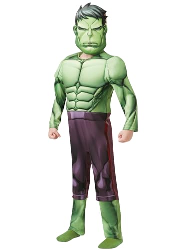 Rubie's 's Offizielles Marvel Avengers Hulk Deluxe Kind costume-medium Alter Höhe 116 cm, Jungen, 5–6, 640839M, Multi-colored, Grün Halloween von Rubie's