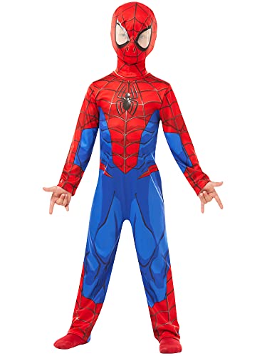 Rubie's Kostüm Spider-Man, Marvel, klassisch, für Kinder, blau-rot, Größe XL, 9-10 Jahre, 140 cm Halloween von Rubie's