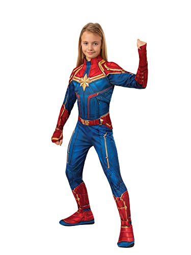 Rubie's 700594 - Offizieller Captain Marvel - Hero Anzug, Kinderkostüm, Mehrfarbig, Gr. 5-7 Jahre von Rubie's