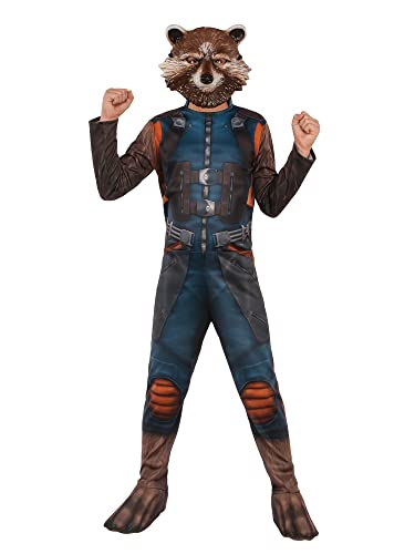 Rubie's Offizielles Kostüm Rocket Raccoon, Avengers Endgame, klassisch, Kindergröße M, 5-7 Jahre, Körpergröße 132 cm von Rubie's