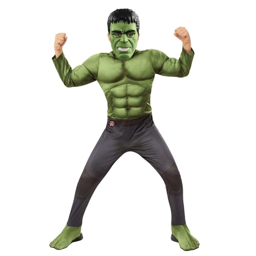 Rubie's Offizielles Luxuskostüm Hulk, Avengers Endgame, Kindergröße L, 8-10 Jahre, Körpergröße 147 cm Halloween von Rubie's