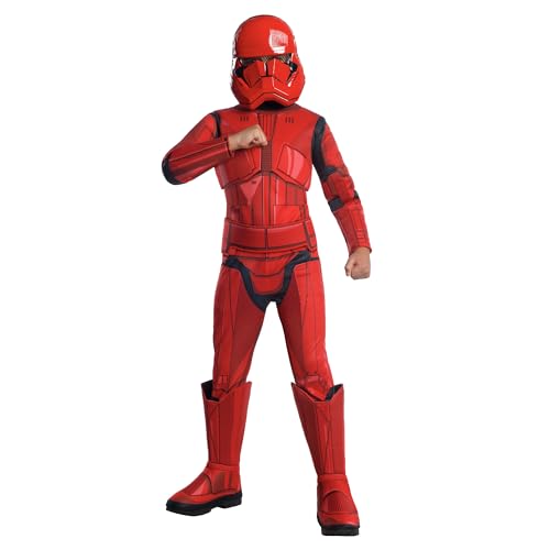 Rubie's 701277_M Offizielles Disney Star Wars Ep 9, Red Stormtrooper, Deluxe-Kostüm, Kindergröße, Alter 5–7 Jahre Halloween von Rubie's