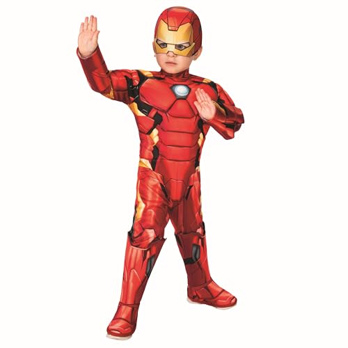 Rubie's 702035 Offizielles Luxuskostüm Iron Man, Marvel Avengers, Kleinkind, Kinder-Verkleidung, 3-4 Jahre Halloween von Rubie's