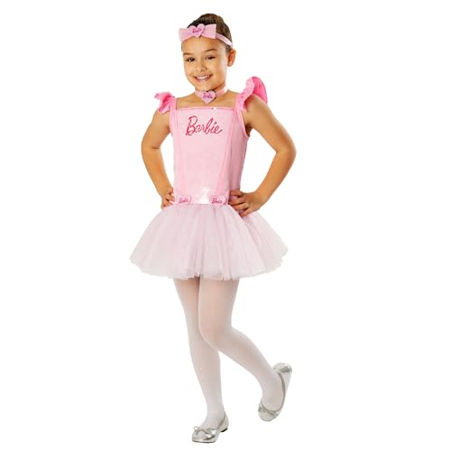 Rubie's offizielles Barbie Ballerina Kinderkleid, Kinder Kostüm, Medium 5-6 Jahre, Welttag des Buches Halloween von Rubie's