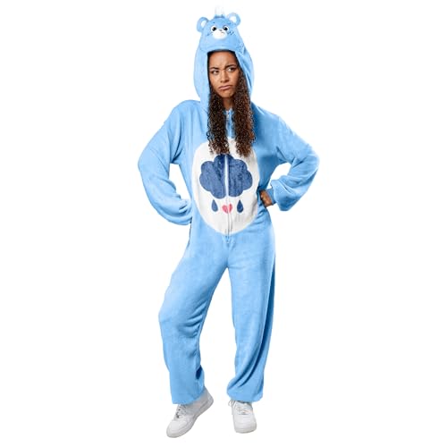 Rubie's 702764L000 Care Grumpy Bear Comfy-Wear-Kostüm-Overall mit Kapuze, Erwachsenengröße, Herren, Damen, wie abgebildet, Größe L von Rubie's