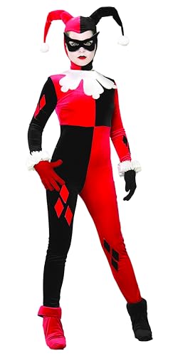 Rubie's 888102XS Offizielles Super Villain Harley Quinn Jumpsuit für Damen, Größe XS Halloween von Rubie's