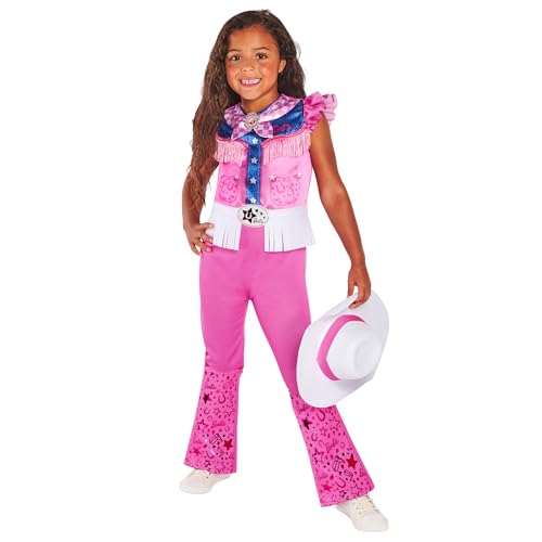 Rubie's Barbie Cowgirl Kinderkostüm, Kinderkostüm, Mädchen, Rosa, Größe 7–8 Jahre von Rubie's