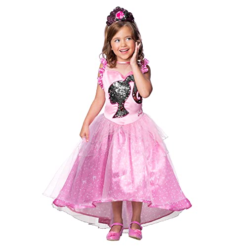 Rubie's Barbie Prinzessin Kostüm, Mädchen, Rosa, small 3-4 Jahre, Welttag des Buches Halloween von Rubie's