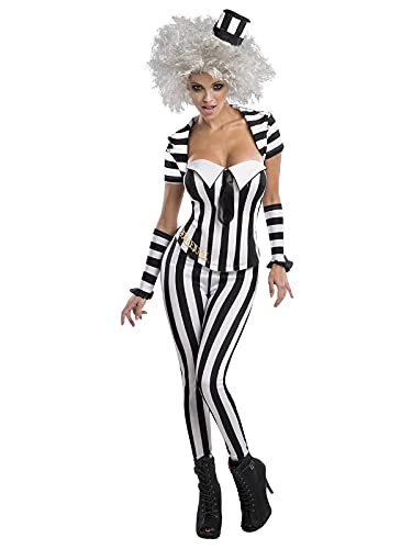 Rubie's Damen Beetlejuice Kostüme in Erwachsenengröße, Weiß, Schwarz, XS Halloween von Rubie's