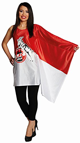 Rubie's Damen Kostüm Flaggenkleid 1.FC Köln Karneval Fasching Fußball Gr.40 von Rubie's