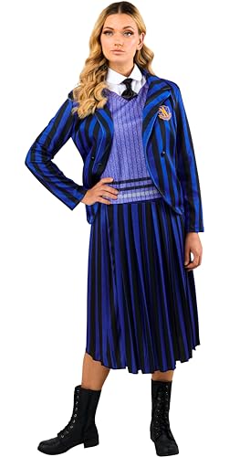 Rubie's Damen Wednesday Nevermore Schuluniform-Kostüm, Blau, Größe XL Rubie's Damen Wednesday Nevermore Schuluniform-Kostüm, Blau, Größe XL von Rubie's