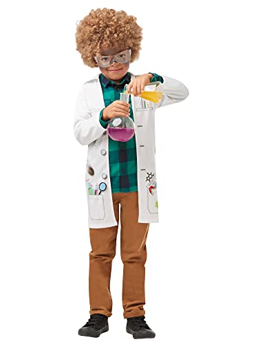 Rubie's 6407869-10000 Mad Scientist Offizielle Verrückte Wissenschaftlerjacke für Kinder, Kostüm, Laborarzt, Uniform, Kindergröße 9–10 Jahre, Unisex, Mehrfarbig, 9-10 (XL) von Rubie's