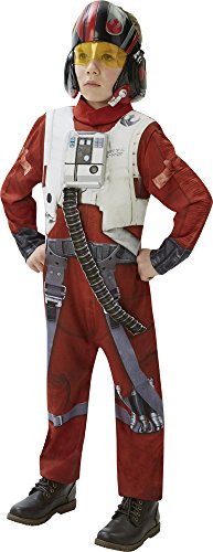 Rubie's 3620266 - EP7 X-Wing Fighter deluxe child, 9-10 Jahre, rot/weiß von Star Wars