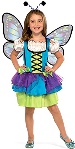 Rubie's Girl's Glittery Blue Butterfly Costume von Rubie's