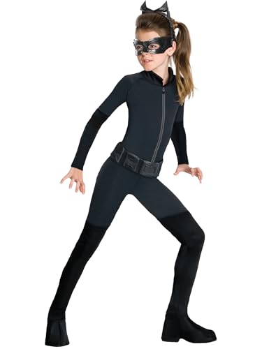 Rubie 's Girl 's Offizielles DC Comics Batman CATWOMAN Kostüm – Medium 5–7 Jahre, Schwarz von Rubie's