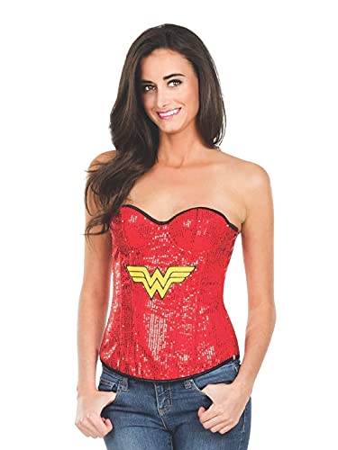 Rubie's Justice League Damen Kostüm Wonder Woman Pailletten Corsage Gr.S von Rubie's