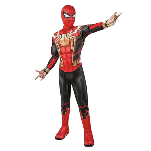 Rubie's offizielles Marvel Iron Spider-Man No Way Home Deluxe Kinder Schwarz Gold & Rot Kostüm, Kinder Superheld Kostüm Rubie's offizielles Marvel Iron Spider-Man No Way Home Deluxe Kinder Schwarz Gold & Rot Kostüm, Kinder Superheld Kostüm von Rubie's