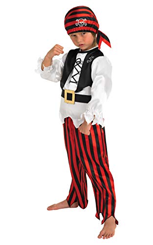 Rubie's Official, Kostüm für Jungen, lumpiger Pirat, 104 cm, für Kinder von 3-4 Jahre - klein. Halloween von Rubie's