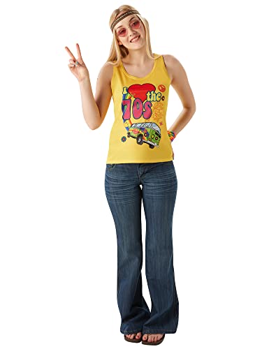 Rubie's Official 810678M Top mit Aufdruck „I Love The 70's“, Damenkostüm, Größe M Halloween Rubie's Official 810678M Top mit Aufdruck „I Love The 70's“, Damenkostüm, Größe M Halloween von Rubie's