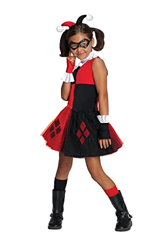 Rubie's Official DC Harley Quinn Superschurken-Kinderkostüm, Tutu-Kleid, Kindergröße Small, Alter 3-4 Jahre Halloween von Rubie's