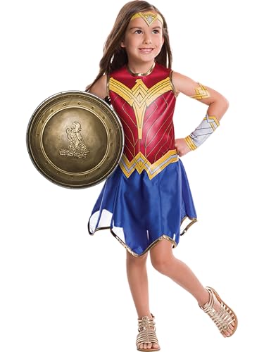 Rubie's Official DC Justice League Wonder Woman Kinderschild, 30,5 cm, Zubehör für Kinderkostüm, Braun Halloween von Rubie's