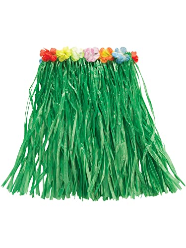 Rubie's Official Hawaii-Bastrock mit Blumen, Erwachsenenkostüm, 50 cm, Grün, Einheitsgröße Halloween von Rubie's