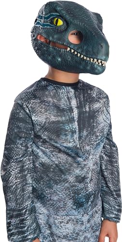 Rubie's Official Jurassic World: Gefallenes Königreich Velociraptor 'Blue' Dinosaurier-Maske mit beweglichem Kiefer, Kinder-Einheitsgröße Halloween von Rubie's