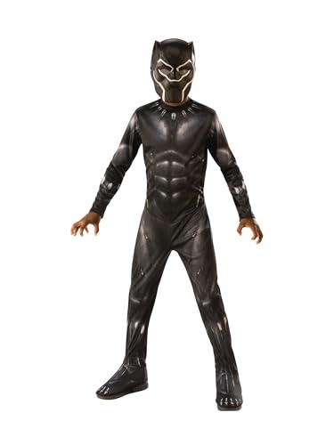 Rubie's Official Marvel Avengers Endgame Black Panther Classic Childs Costume, Kids Superhero Fancy Dress, Schwarz Halloween von Rubie's