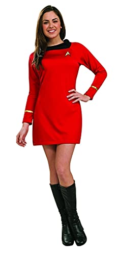 Rubie's 889061S Secret Wishes Classic Star Trek Deluxe Costume Dress Kostüme in Erwachsenengröße, Rot/Ausflug, einfarbig (Getaway Solids), S von Rubie's