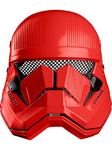 Rubie's Offizielle Disney Star Wars Ep 9, Red Stormtrooper Half Face Maske, Erwachsene, Einheitsgröße Halloween von Rubie's