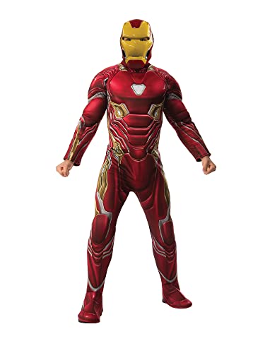 Rubie's Offizielles Avengers Endgame Iron Man luxuriöses Herrenkostüm, mehrfarbig, XL Halloween von Rubie's