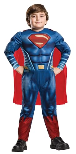 Rubie's 640813M 's Official DC Justice League Deluxe Superman Kinder Kostüm, Blau Halloween von Rubie's