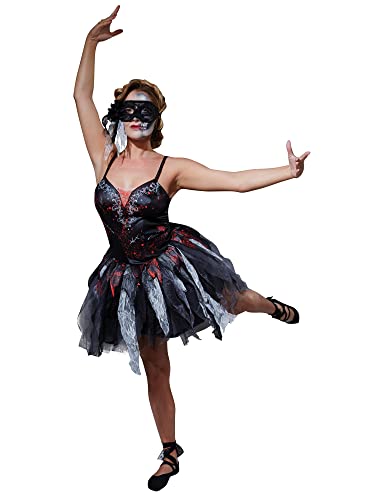 Rubie's Offizielles Damen Dead Ballerina schwarz Kleid Halloween Zombie, Erwachsene Kostüm – Kleine Halloween Rubie's Offizielles Damen Dead Ballerina schwarz Kleid Halloween Zombie, Erwachsene Kostüm – Kleine Halloween von Rubie's
