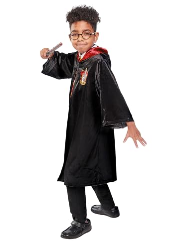 Rubie's Offizielles Harry Potter Gryffindor Deluxe Bademantel Kinder Kostüm,Mehrfarbig,9-10 Jahre, 27 EU-28 EU Halloween von Rubie's