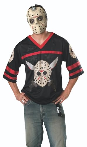 Rubie's Offizielles Jason Hockey Trikot und Eva Maske Kostüm für Erwachsene - Einheitsgröße. Halloween von Rubie's