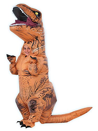 Rubies offizielles Jurassic World T-Rex Kostüm, aufblasbare Kinder Kostüm Onesize - Alter 5-7 Jahre, Welttag des Buches Halloween von Rubie's