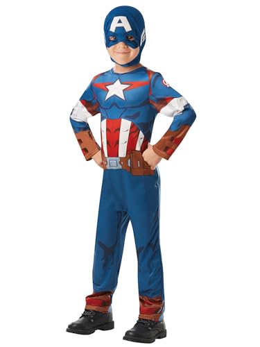 Rubie's Offizielles Kostüm Captain America, Marvels Avengers, klassisch, Kindergröße Kleinkind, 2-3 Jahre, Körpergröße 98 cm Halloween von Rubie's