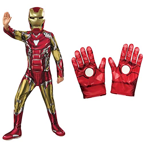 Rubie's Offizielles Kostüm Iron Man, Avengers Endgame, klassisch, Kindergröße S, 3-4 Jahre, Körpergröße 117 cm & Offizielle Kostüm-Handschuhe Iron Man, Marvels Avengers – Gemeinsam unbesiegbar Rubie's Offizielles Kostüm Iron Man, Avengers Endgame, klassisch, Kindergröße S, 3-4 Jahre, Körpergröße 117 cm & Offizielle Kostüm-Handschuhe Iron Man, Marvels Avengers – Gemeinsam unbesiegbar von Rubie's