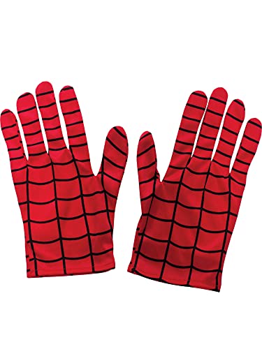 Rubie's Offizielles Kostümzubehör Spider-Mans Handschuhe, Marvel, für Erwachsene, Einheitsgröße, rot Halloween von Rubie's