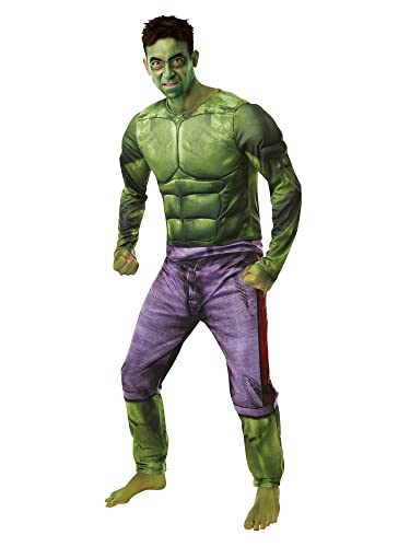 Rubie's Offizielles Luxuskostüm The Hulk, Disney Marvel, Superheld, für Erwachsene, Herren, Größe XL Halloween von Rubie's