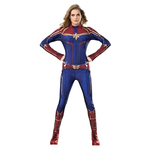 Rubie's Offizielles Marvel-Luxuskostüm Captain Marvel, Helden-Anzug, für Damen, Erwachsene, Größe XS Halloween von Rubie's