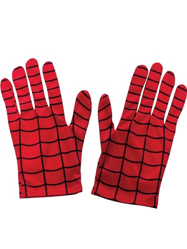 Rubie's Offizielles Kostümzubehör Spidermans Handschuhe, für Kinder, Einheitsgröße, rot Halloween von Rubie's