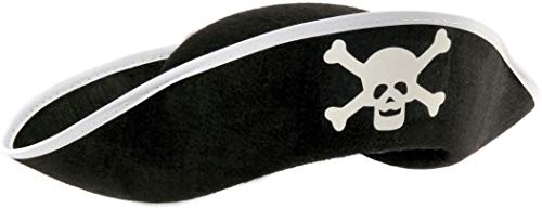 Rubie's Piratenhut Filz Hut Pirat Totenkopf Kinder Erwachsene Karneval Fasching Halloween Verkleiden von Rubie's