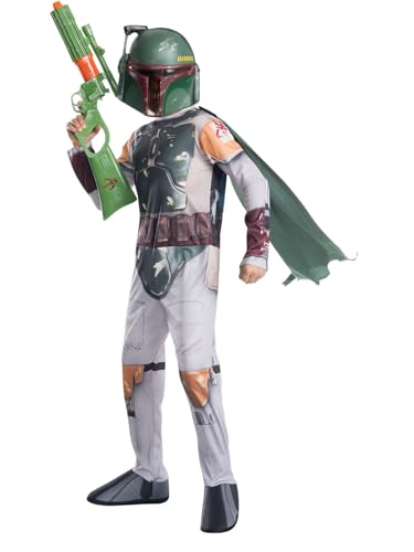 Rubie‘s Star Wars Boba Fett-Kostüm für Kinder, Stil 3, Größe L, Alter 8- 10 Jahre, Größe 142 - 152 cm ,Grün Halloween von Rubie's