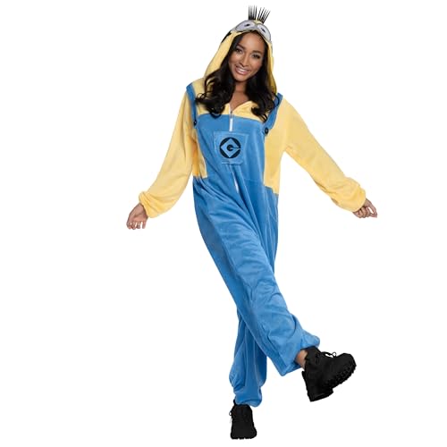 Rubies 1001772L-XL000 Minon Erwachsenen-Onesie Minion Kostüm, mehrfarbig, Größe L/XL von Rubie's